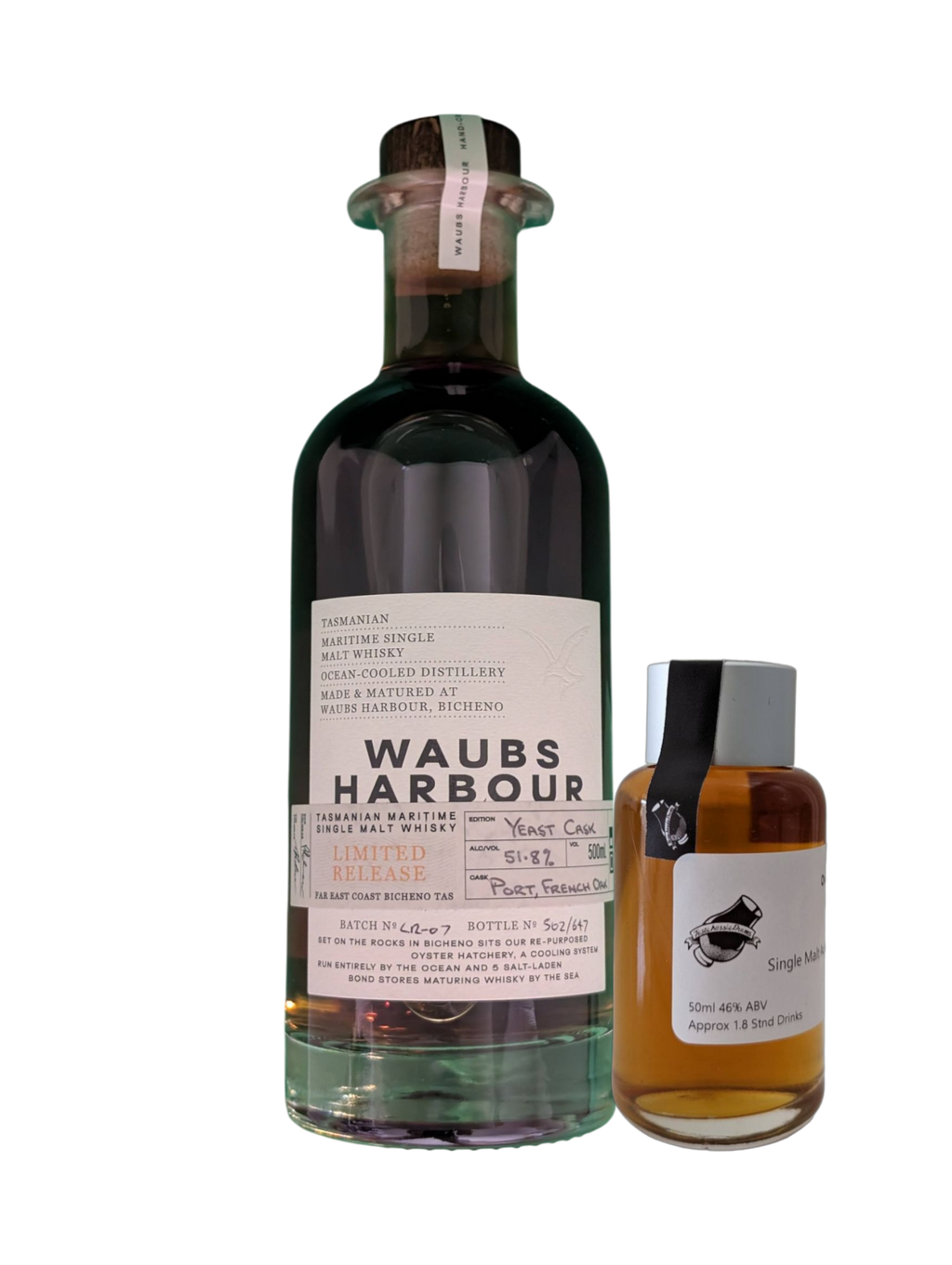 Waubs Harbour Distillery 'Yeast Cask' Various Size Samples