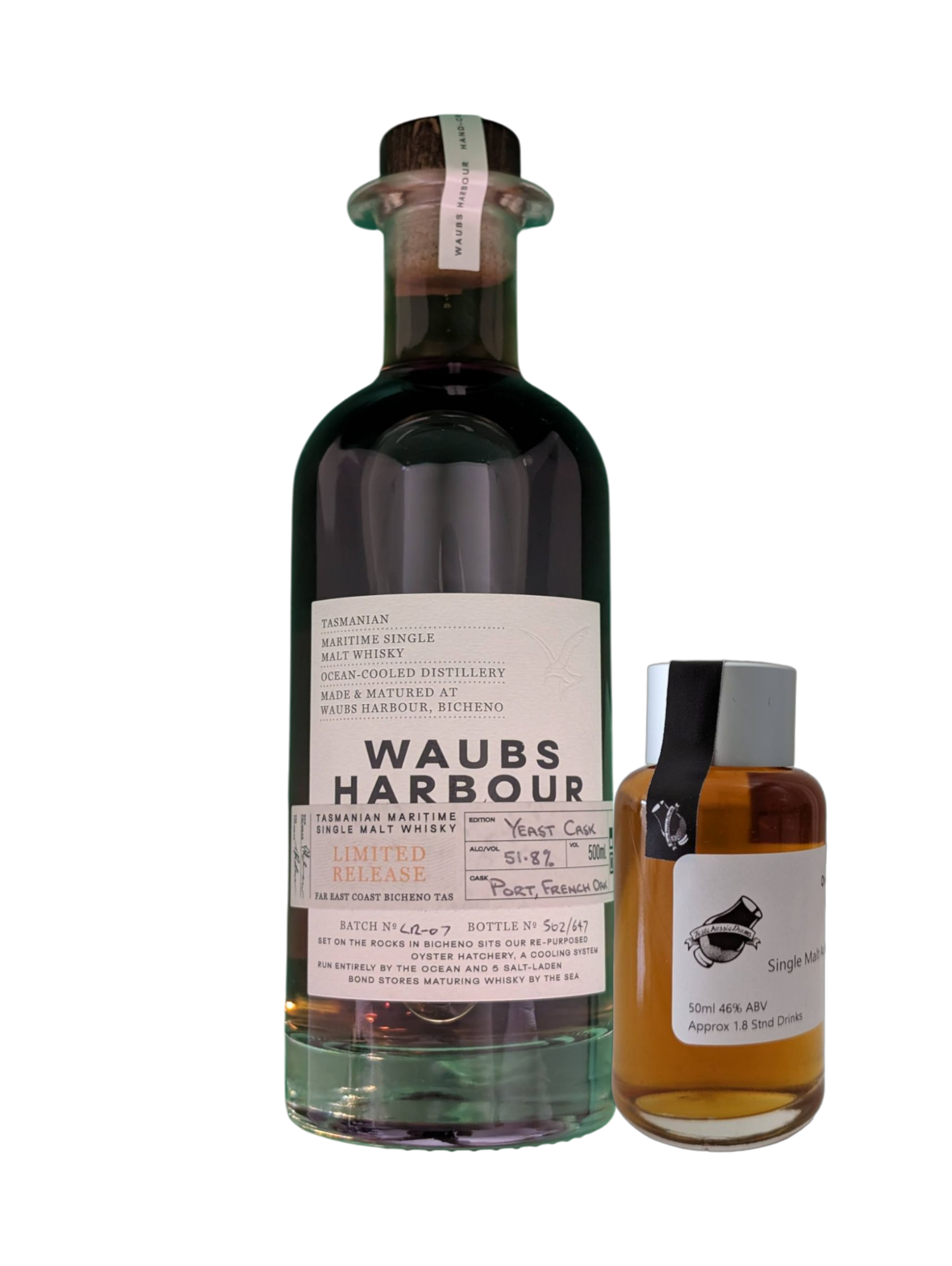 Waubs Harbour Distillery 'Yeast Cask' Various Size Samples