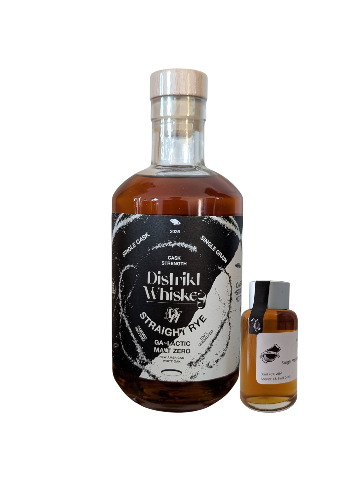 Distrikt Whiskey 'Ga-Lactic Malt Zero Straight Rye Cask Strength' Various Size Samples