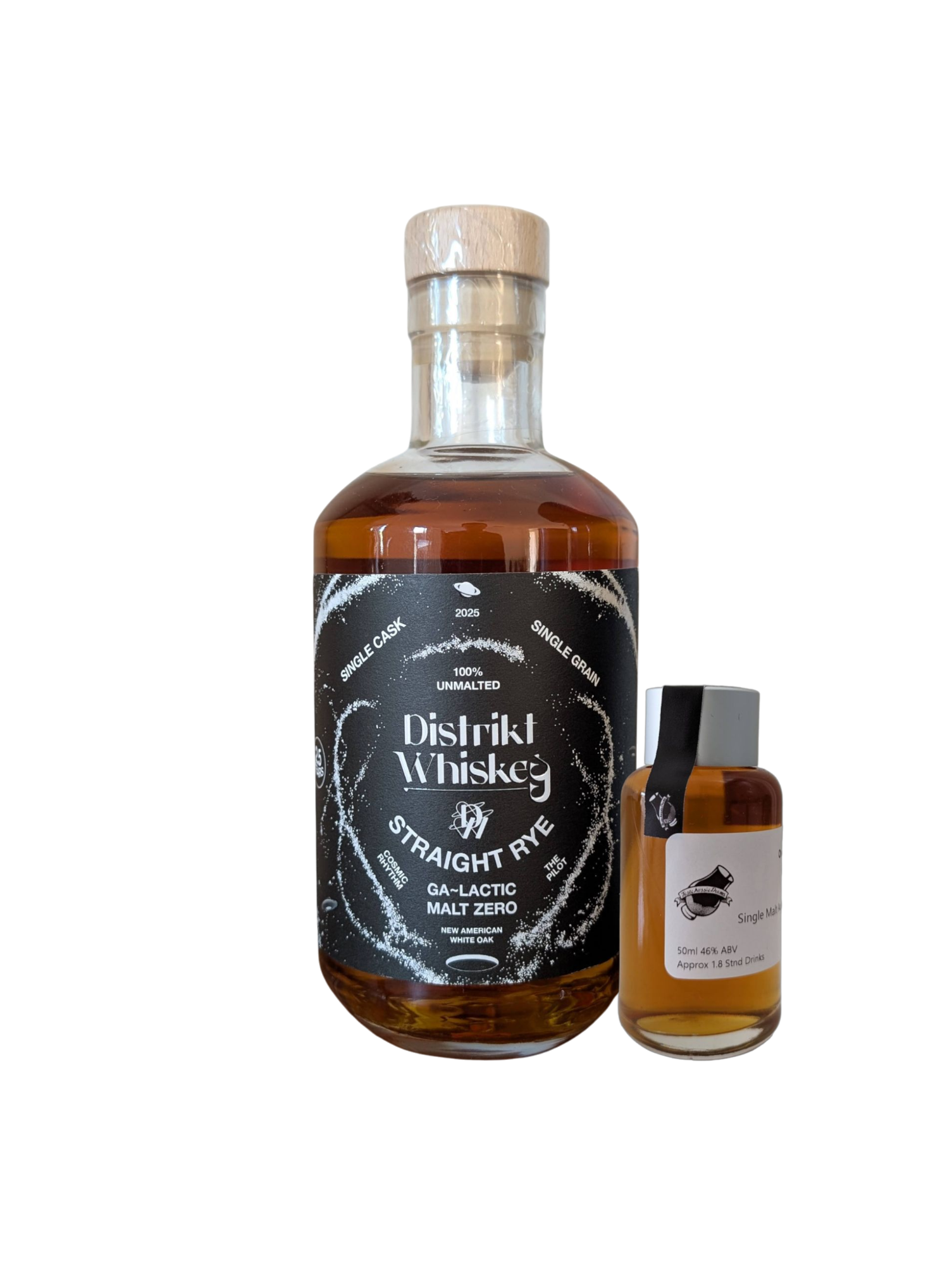 Distrikt Whiskey 'Ga-Lactic Malt Zero Straight Rye The Pilot' Various Size Samples