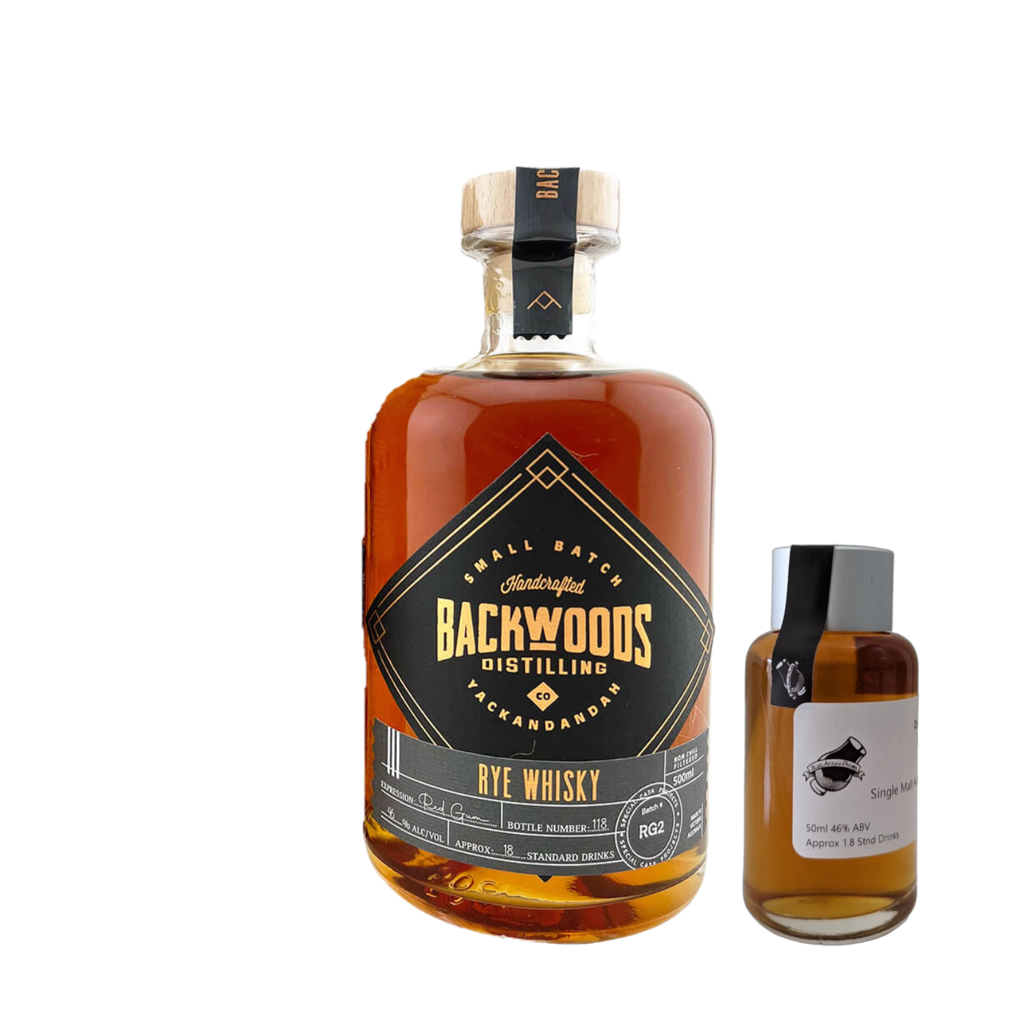 Backwoods Distilling Co. 'Red Gum Rye Batch RG2' Various Size Samples