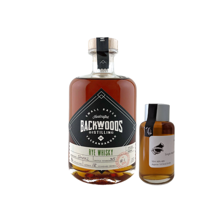 Backwoods Distilling Co. 'Rye Whisky Batch #1 Shiraz Cask' Various Size Samples