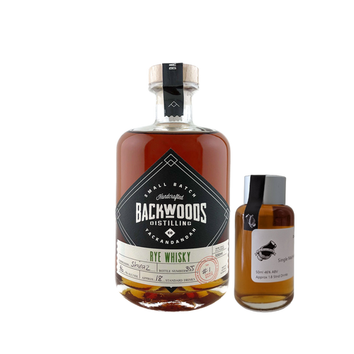 Backwoods Distilling Co. 'Rye Whisky Batch #1 Shiraz Cask' Various Size Samples