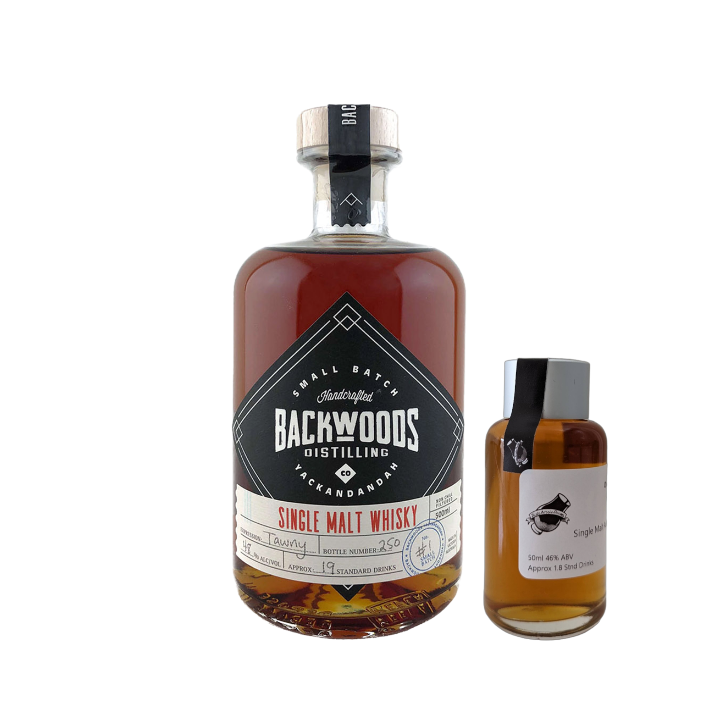 Backwoods Distilling Co. 'Single Malt Batch #1 Tawny Cask' Various Size Samples