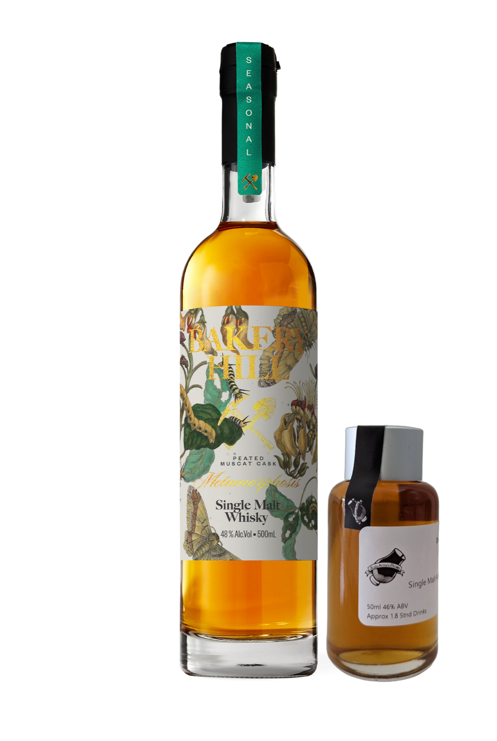 Bakery Hill Distillery 'Metamorphosis Peated Muscat Cask' Various Size Samples