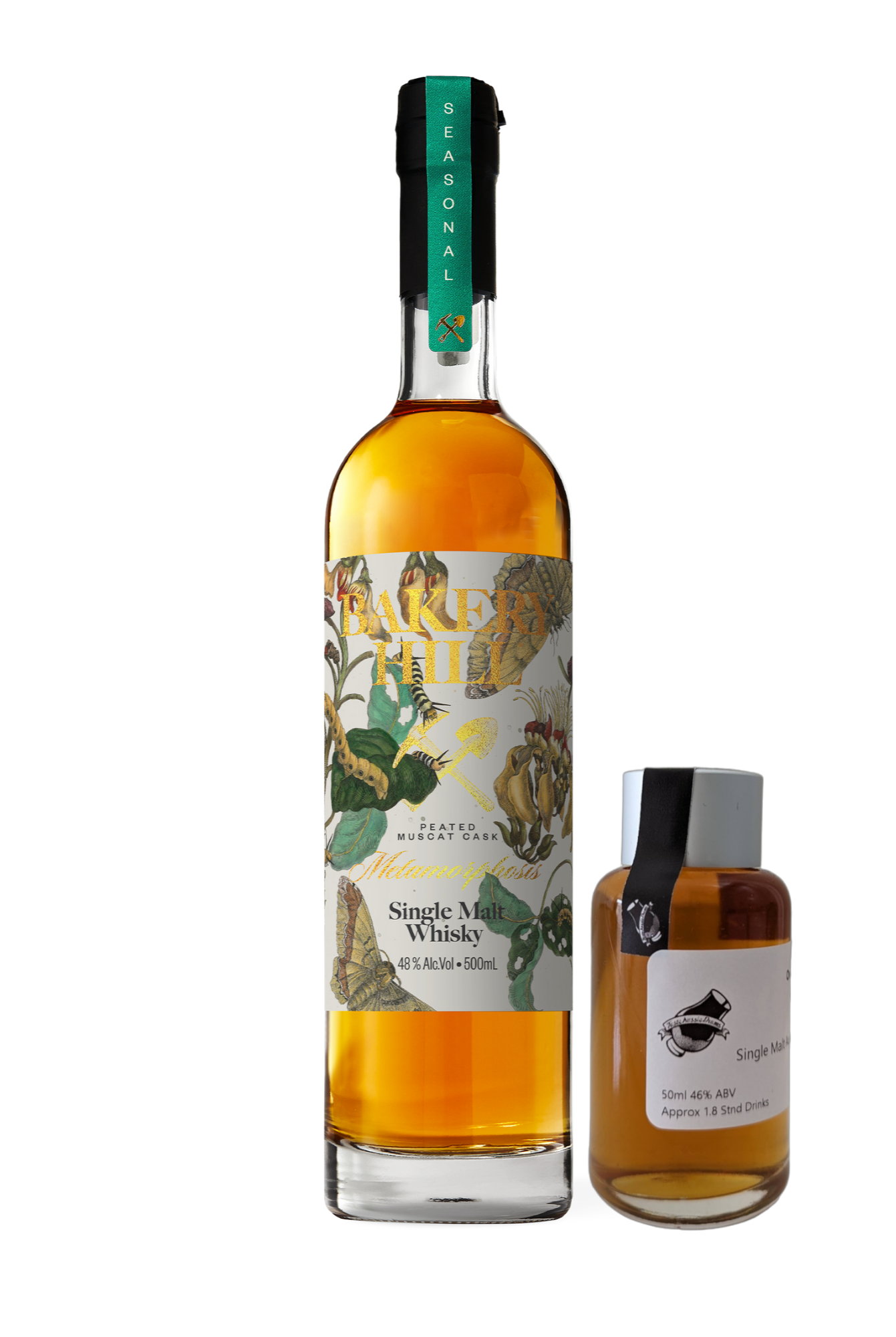 Bakery Hill Distillery 'Metamorphosis Peated Muscat Cask' Various Size Samples
