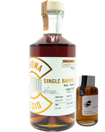 Corowa Distilling Co. 'Single Barrel French Port Peated Cask 246' Various Size Samples