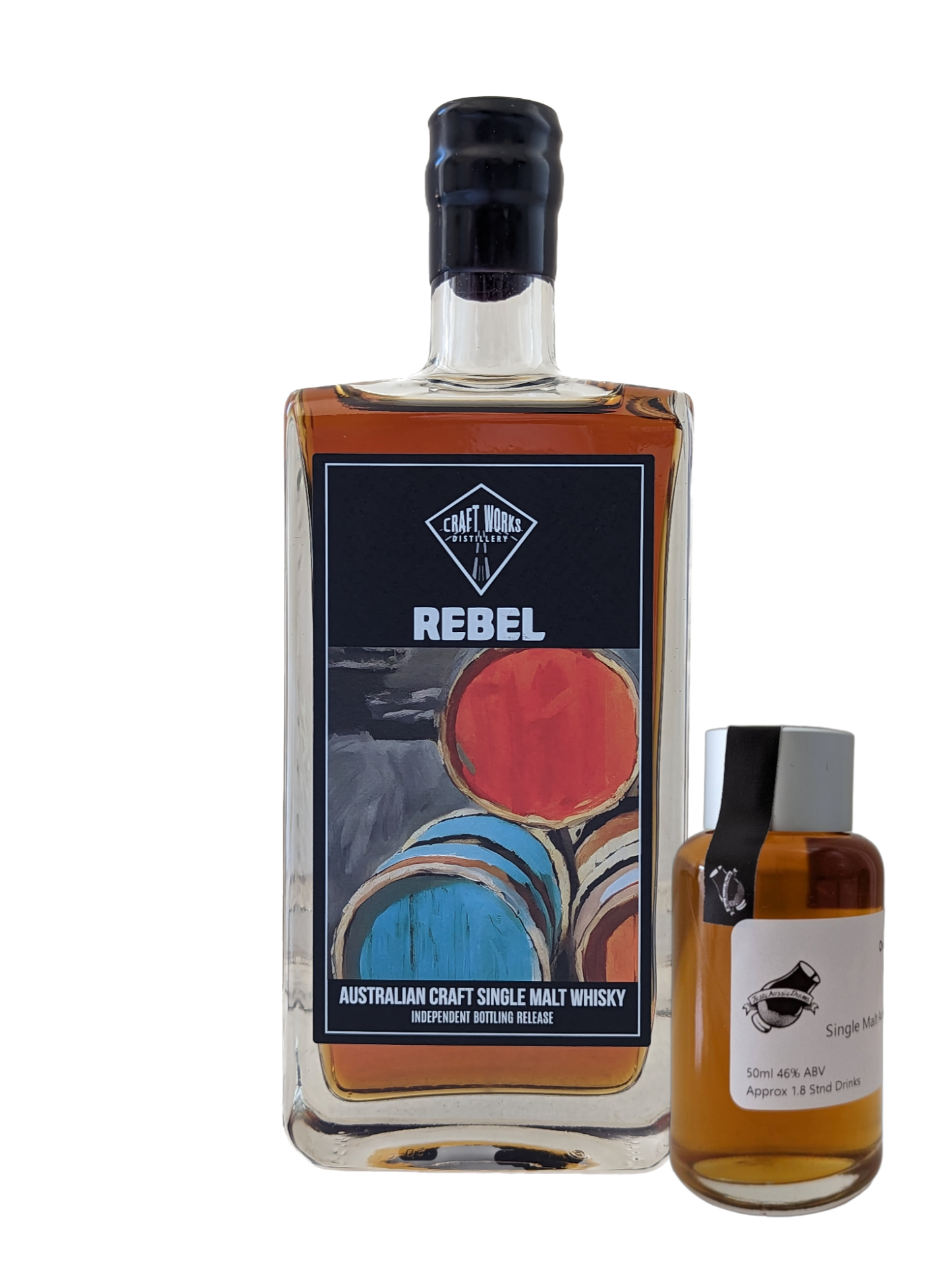 Craft Works Distillery 'Rebel Ex Rum Cask' Various Size Samples