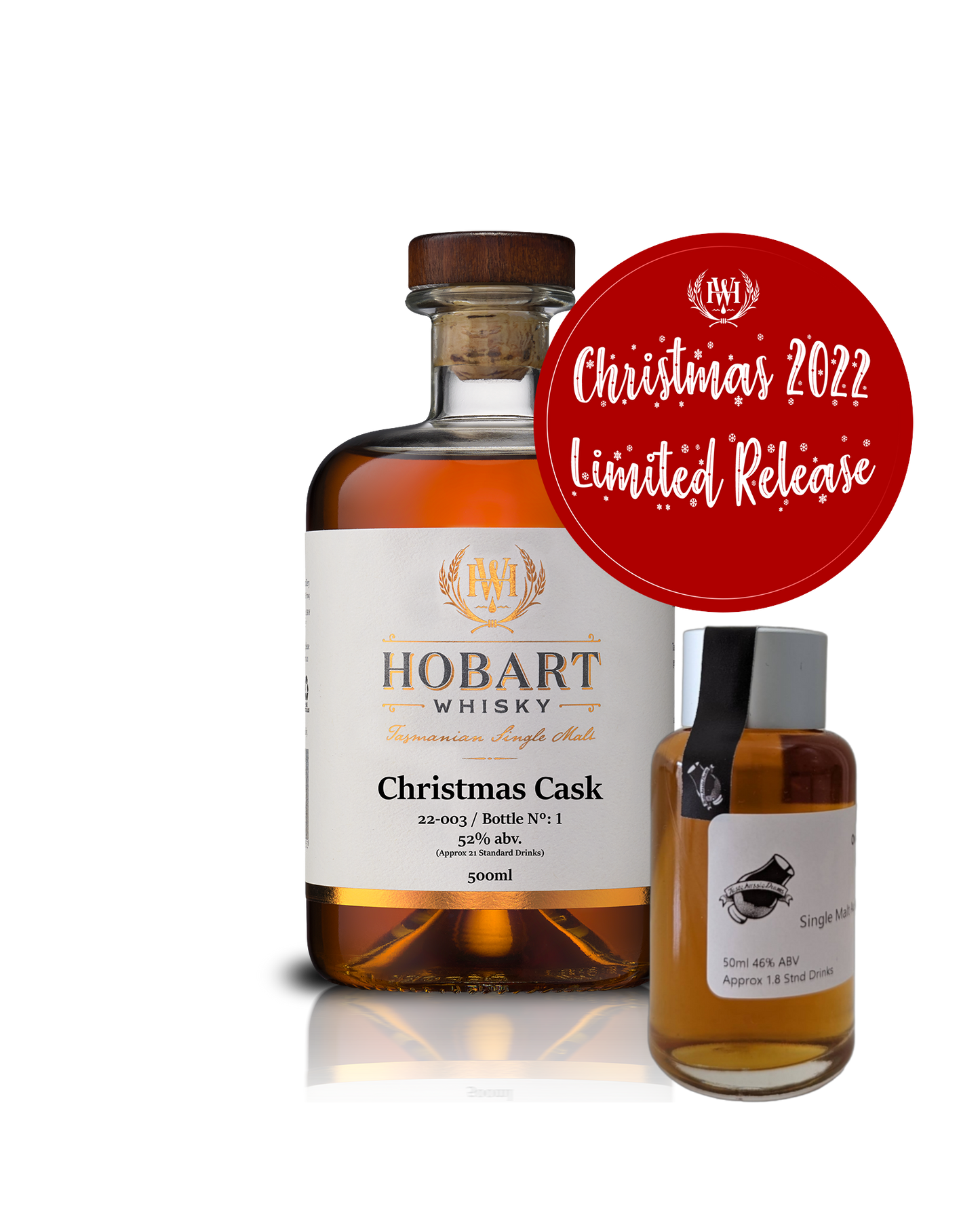 Hobart Whisky '2022 Christmas Cask Whisky' Various Size Samples