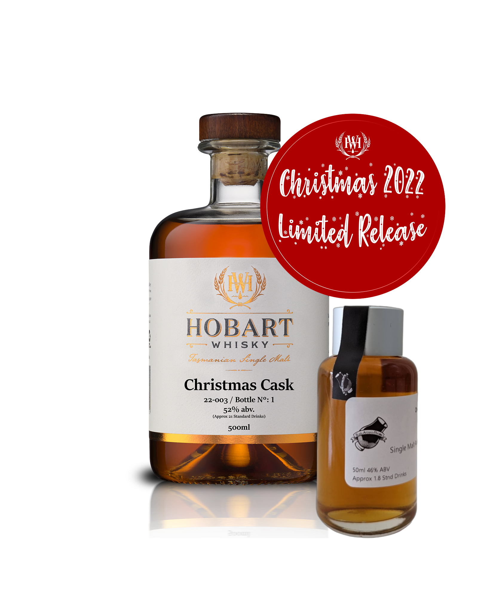Hobart Whisky '2022 Christmas Cask Whisky' Various Size Samples