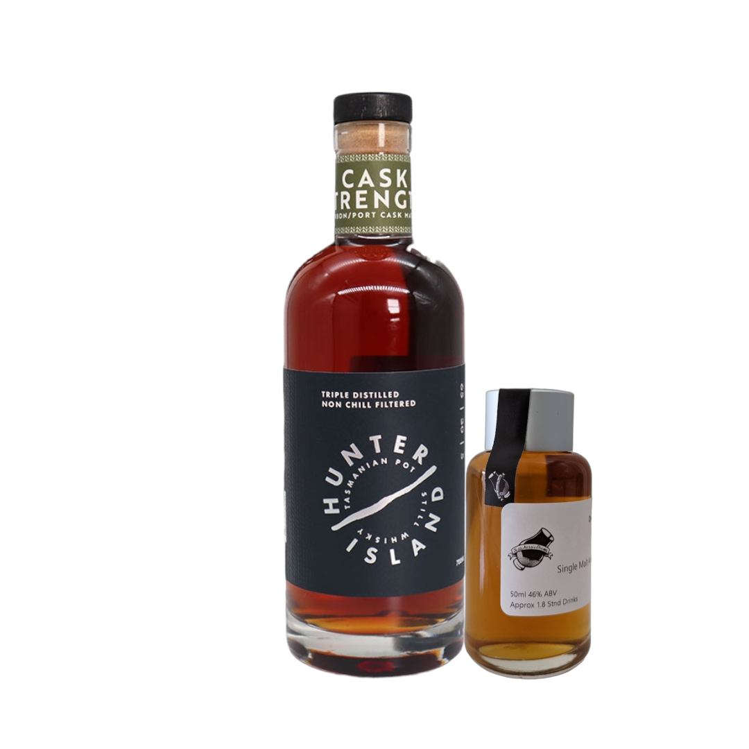 Hunter Island Distillery 'Bourbon/Port Cask Strength Single Pot Still' Various Size Samples