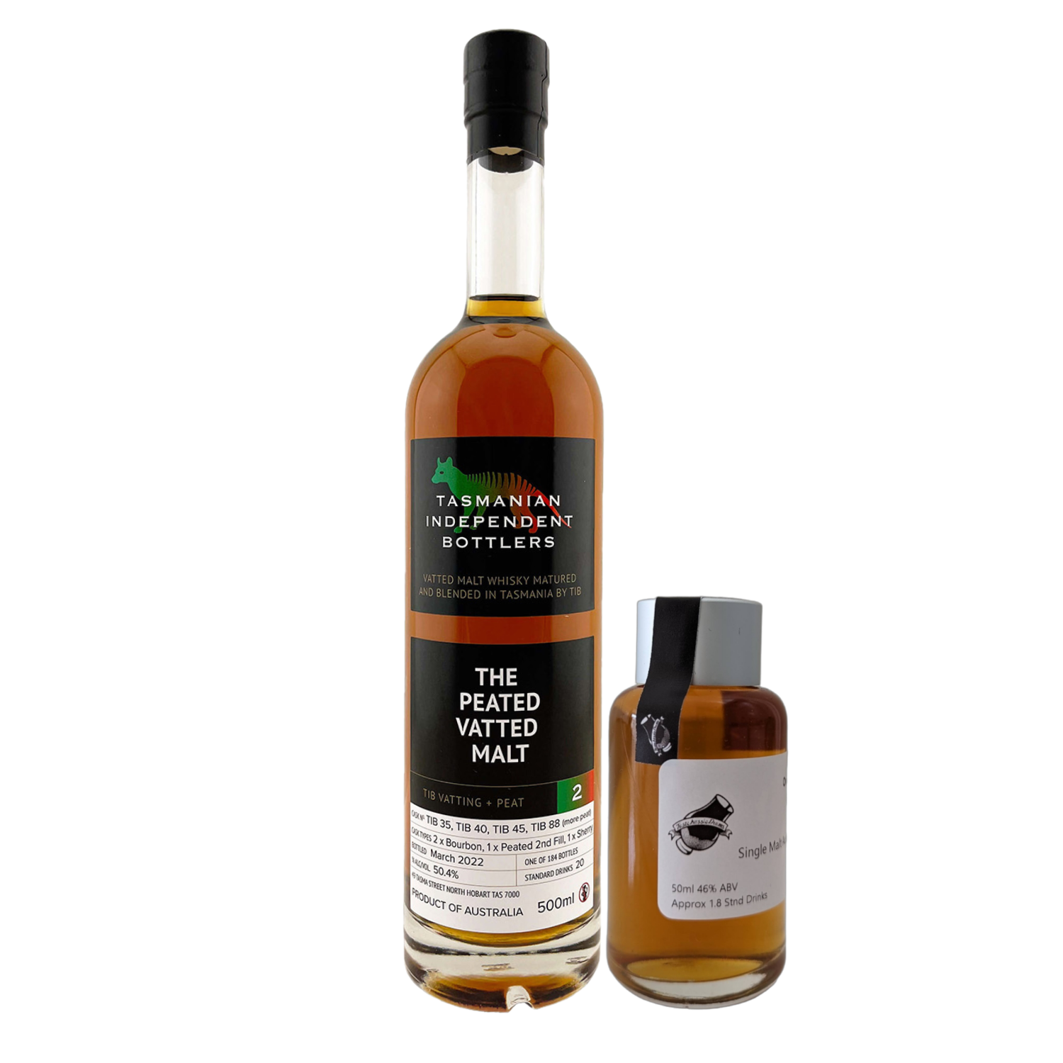 Tasmanian Independent Bottlers 'Peated Vatted Malt #2' Various Size Samples