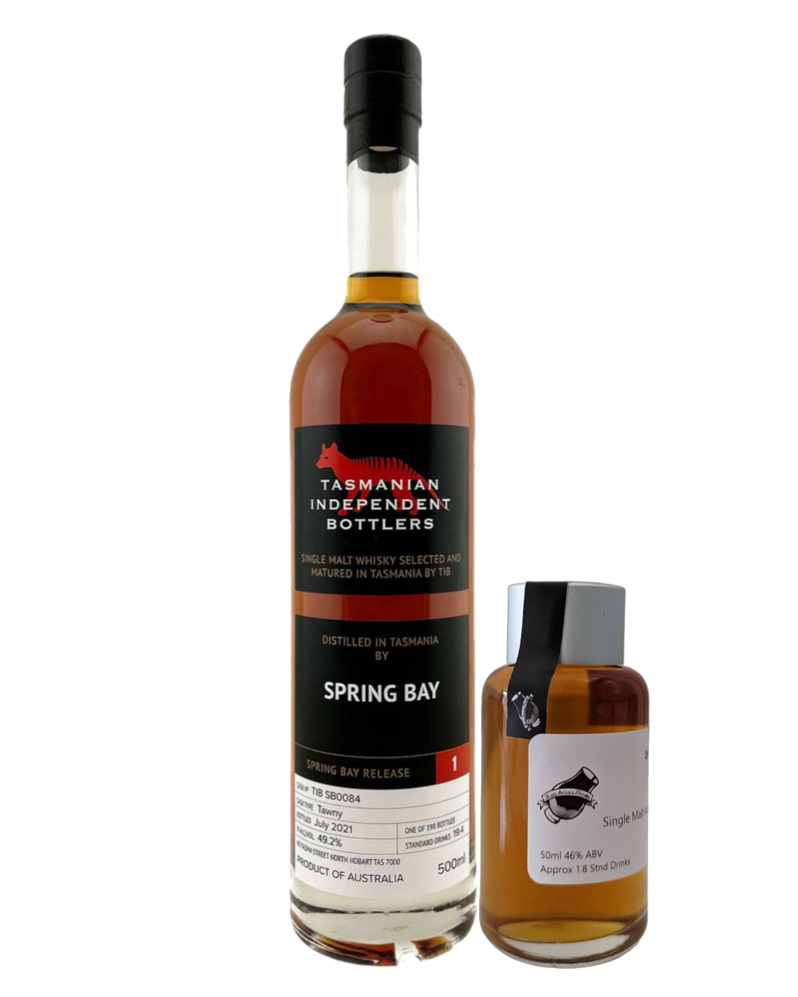 Tasmanian Independent Bottlers 'Spring Bay #1' Various Size Samples