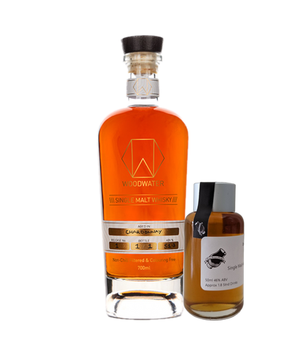 Woodwater Whisky '1st Release Chardonnay Cask Distillers Strength' Various Size Samples