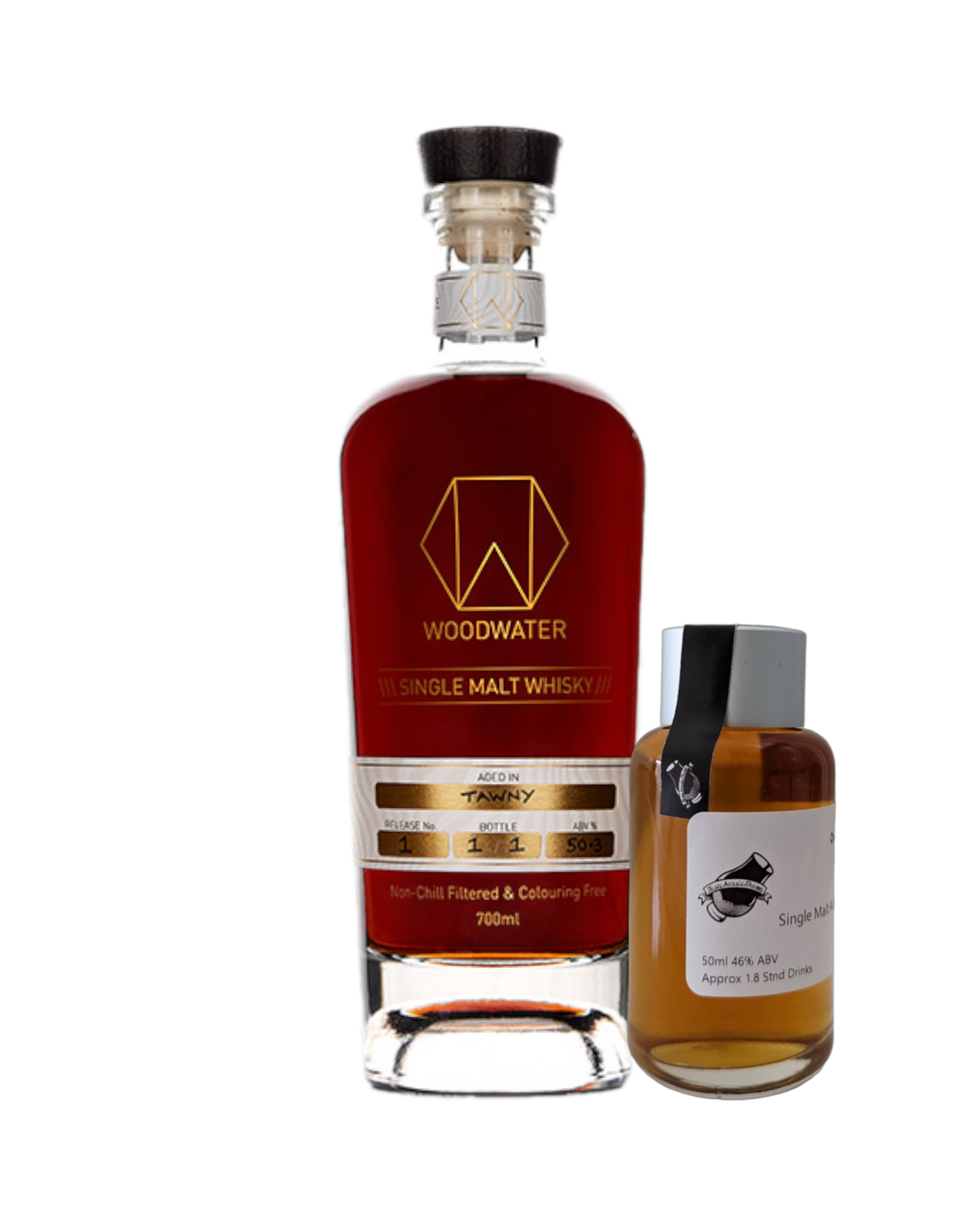 Woodwater Whisky '1st Release Tawny Cask Distillers Strength' Various Size Samples