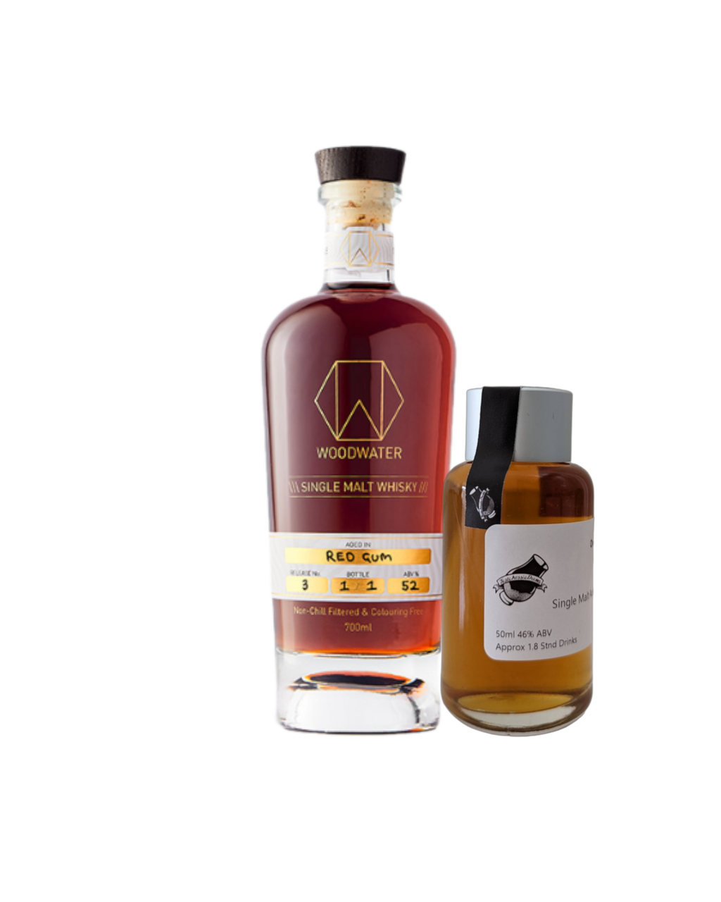 Woodwater Whisky 'Red Gum Cask' Various Size Samples