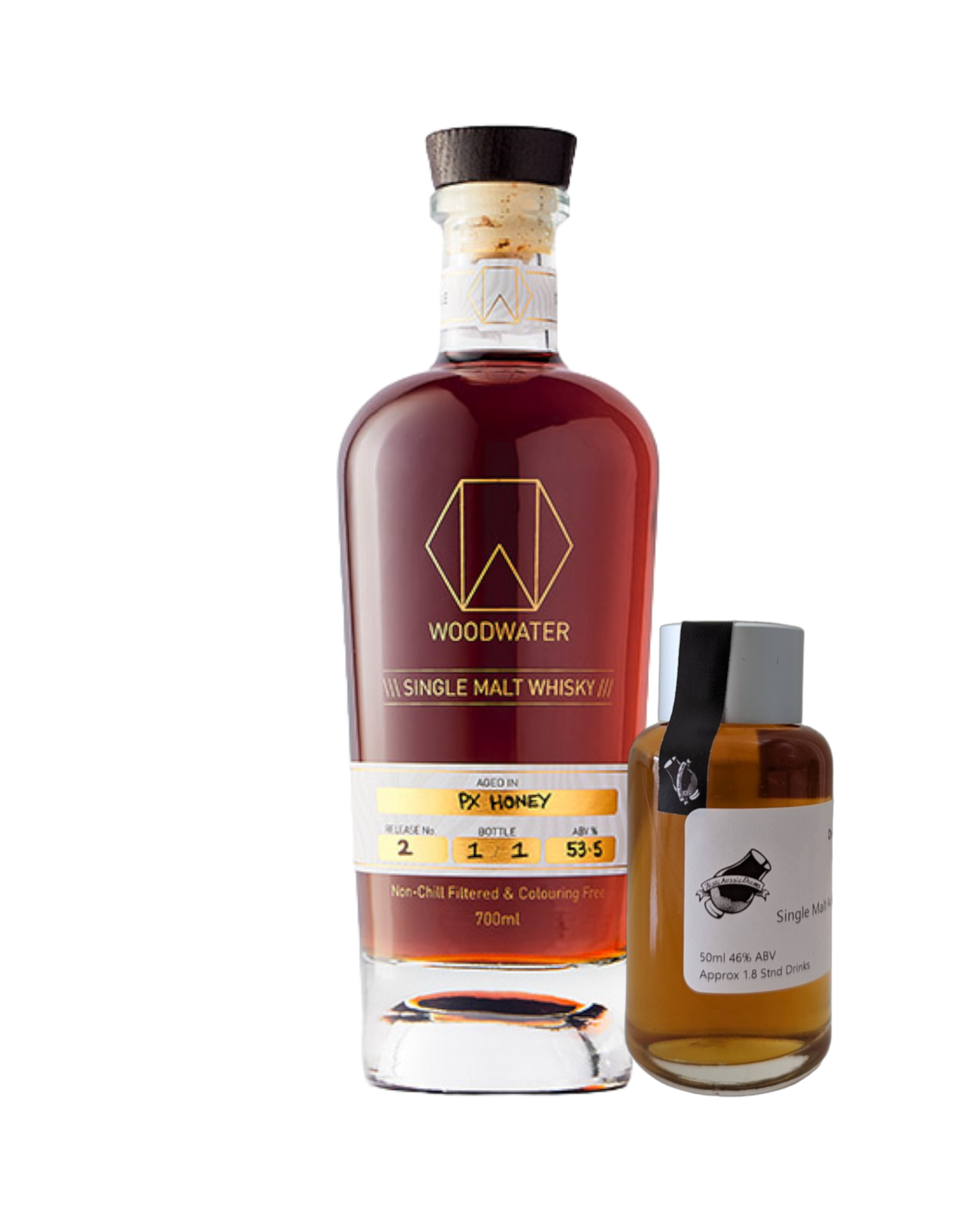 Woodwater Whisky 'Release #2 PX Honey' Various Size Samples