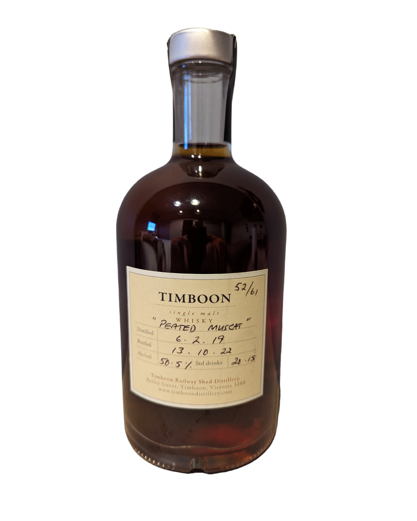 Timboon Railway Shed Distillery 'Peated Muscat Cask' Various Size Samples