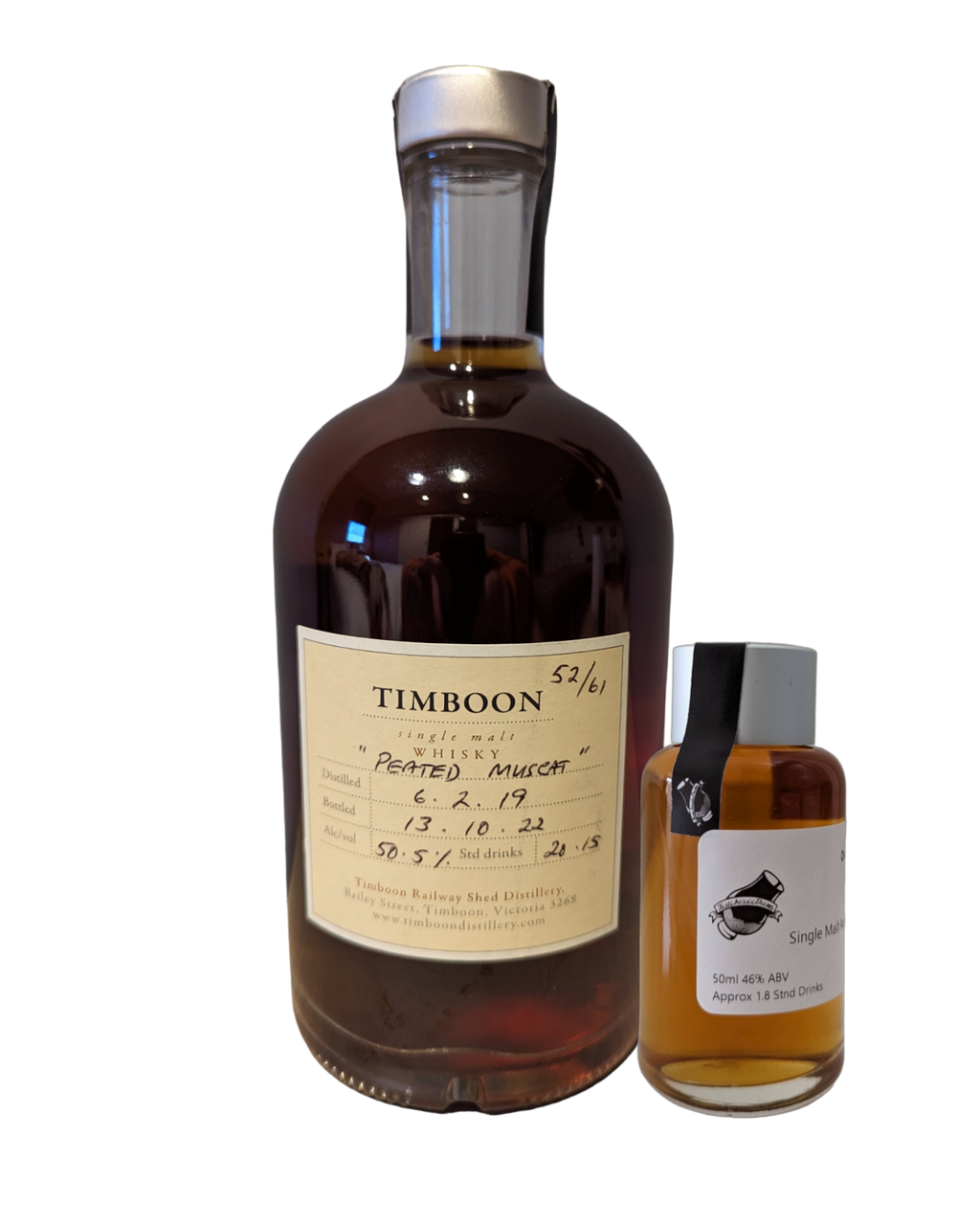 Timboon Railway Shed Distillery 'Peated Muscat Cask' Various Size Samples