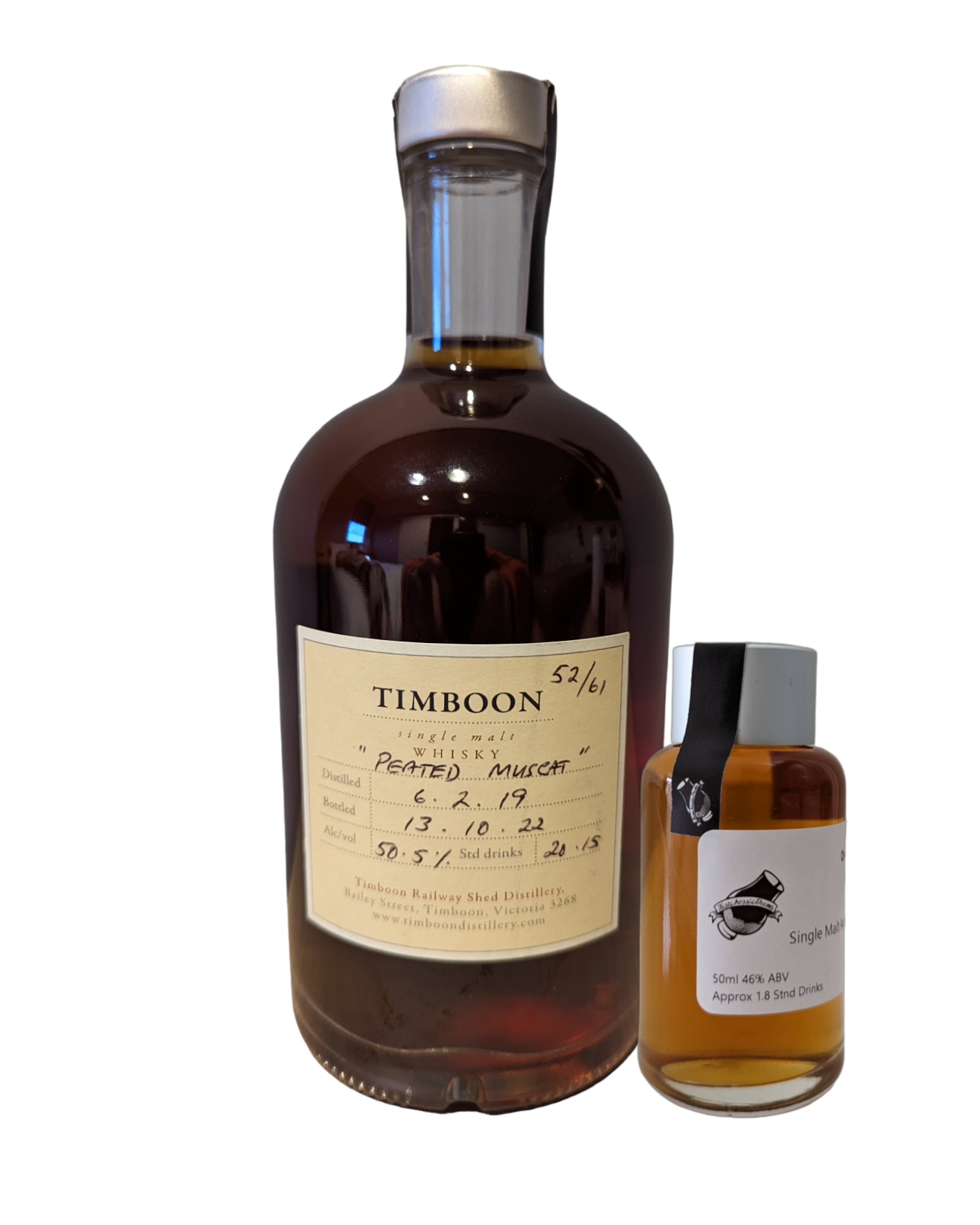 Timboon Railway Shed Distillery 'Peated Muscat Cask' Various Size Samples