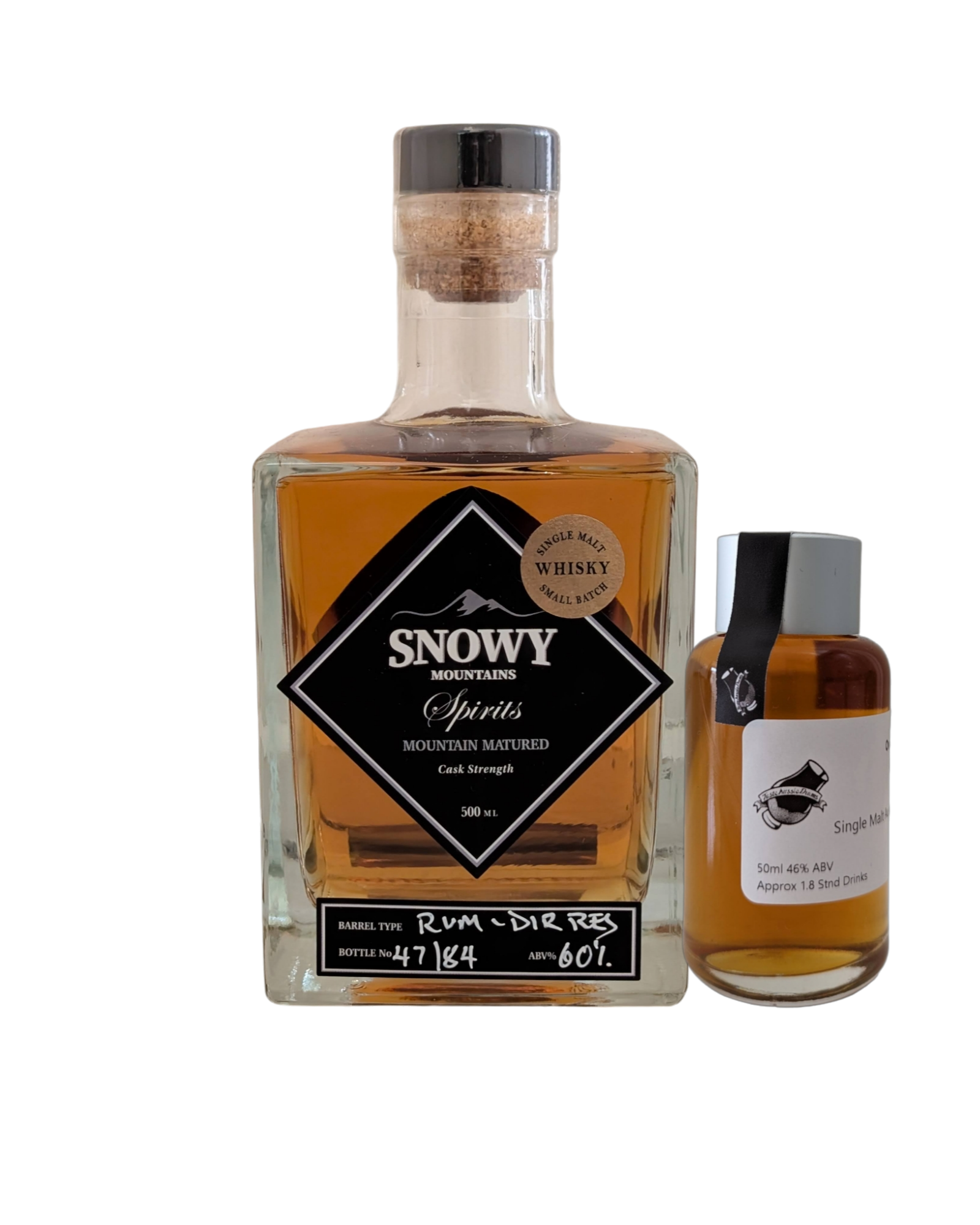 Snowy Mountains Spirits 'Rum Cask' Various Size Samples