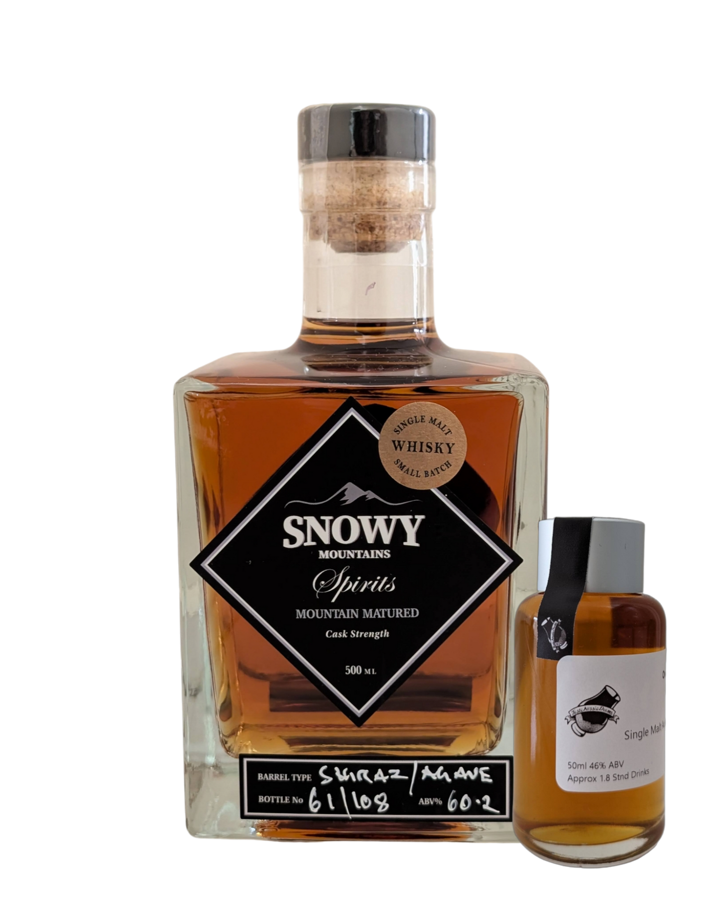 Snowy Mountains Spirits 'Shiraz/Agave Cask' Various Size Samples