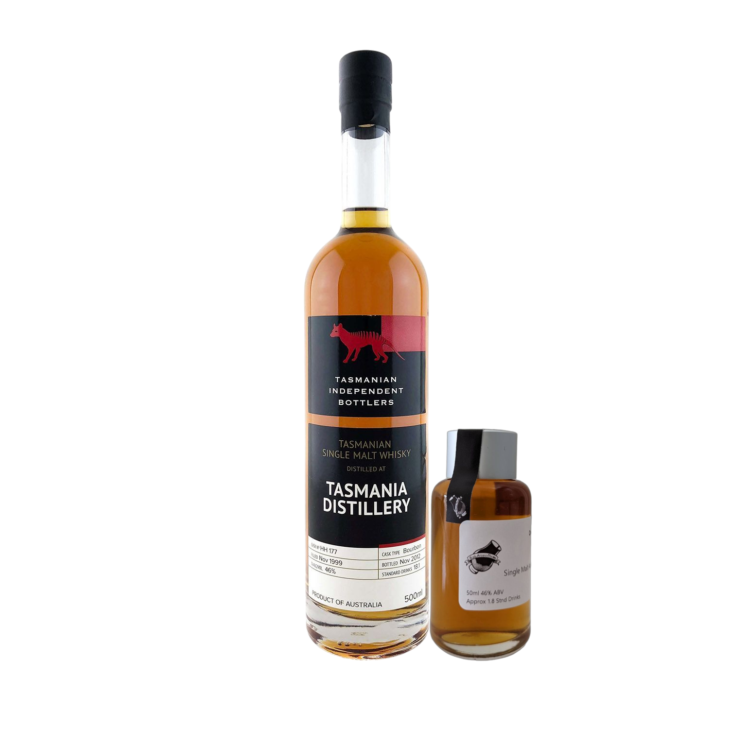 Tasmanian Independent Bottlers 'HH177 Tasmania Distillery Bourbon Cask' Various Size Samples