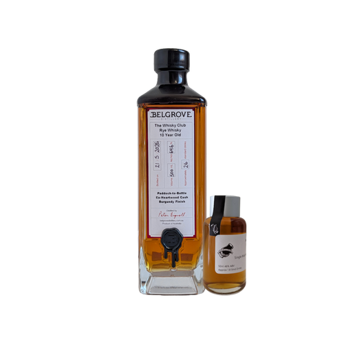 Belgrove Distillery '10YO Rye Ex Heartwood Cask Burgundy Finish ' Various Size Samples