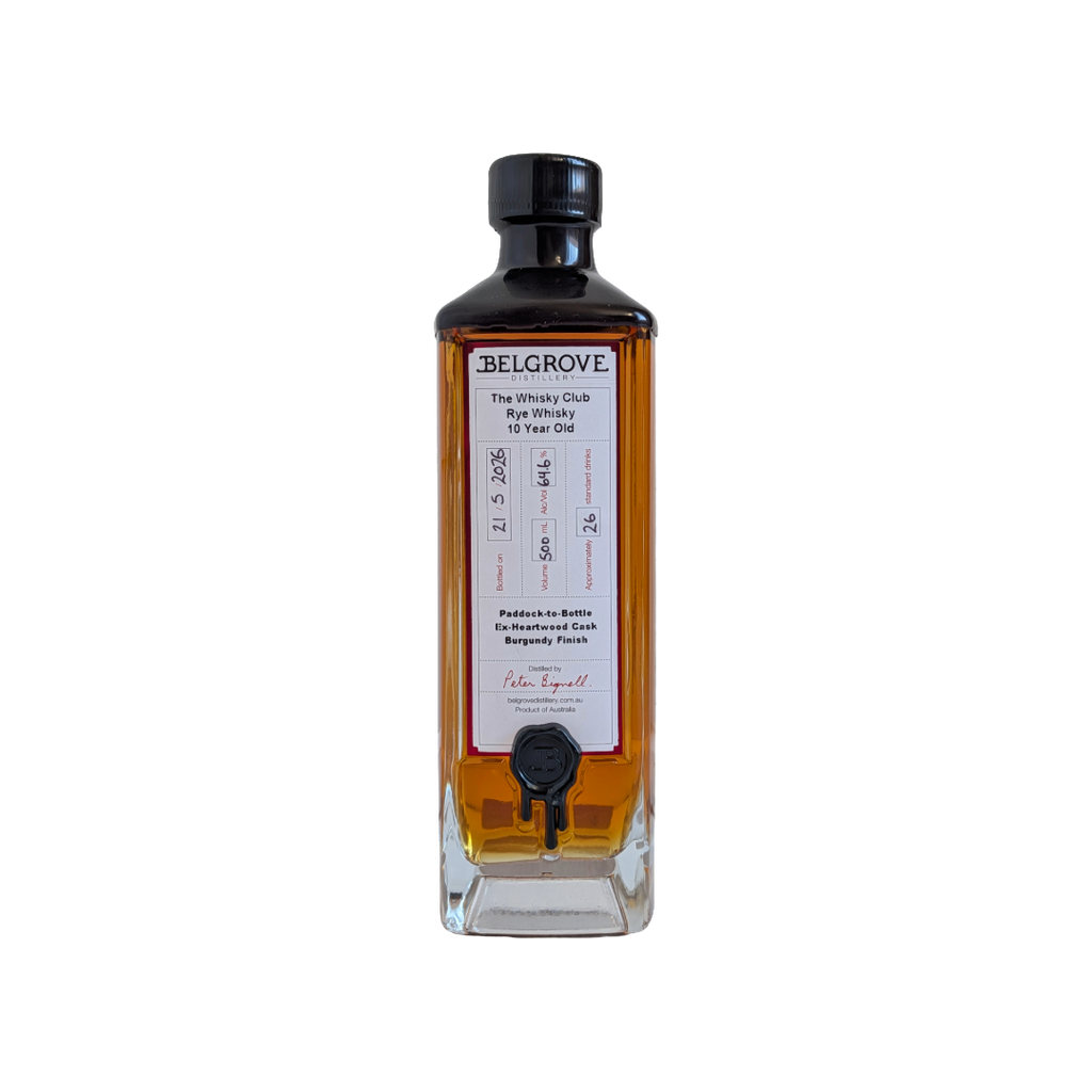 Belgrove Distillery '10YO Rye Ex Heartwood Cask Burgundy Finish ' Various Size Samples