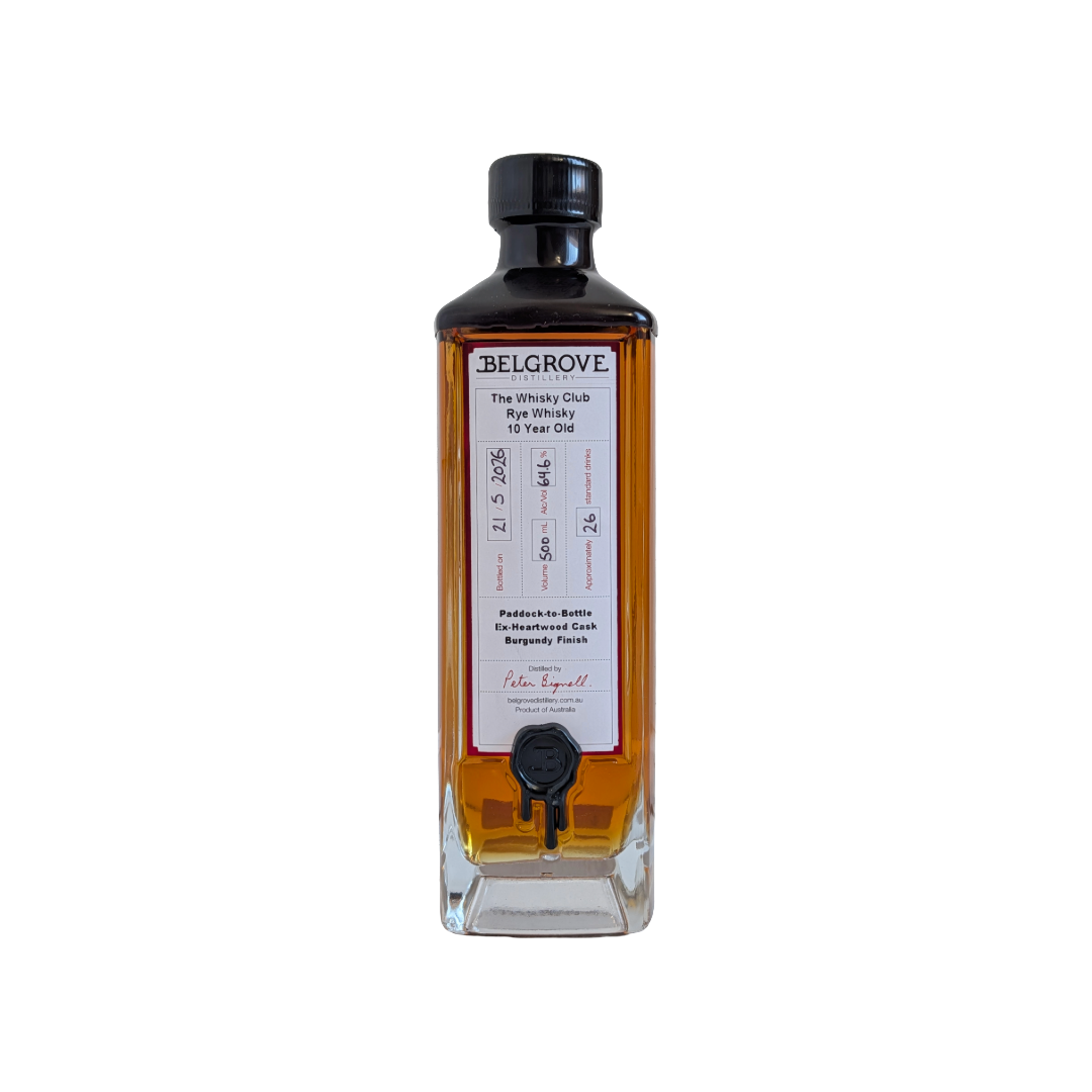 Belgrove Distillery '10YO Rye Ex Heartwood Cask Burgundy Finish ' Various Size Samples