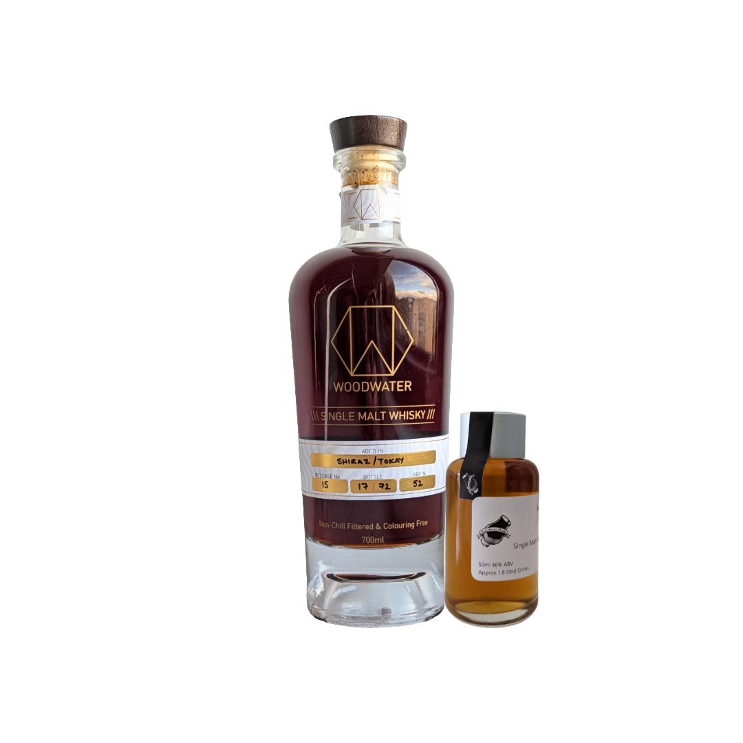 Woodwater Whisky 'Release #15 Shiraz/Tokay' Various Size Samples