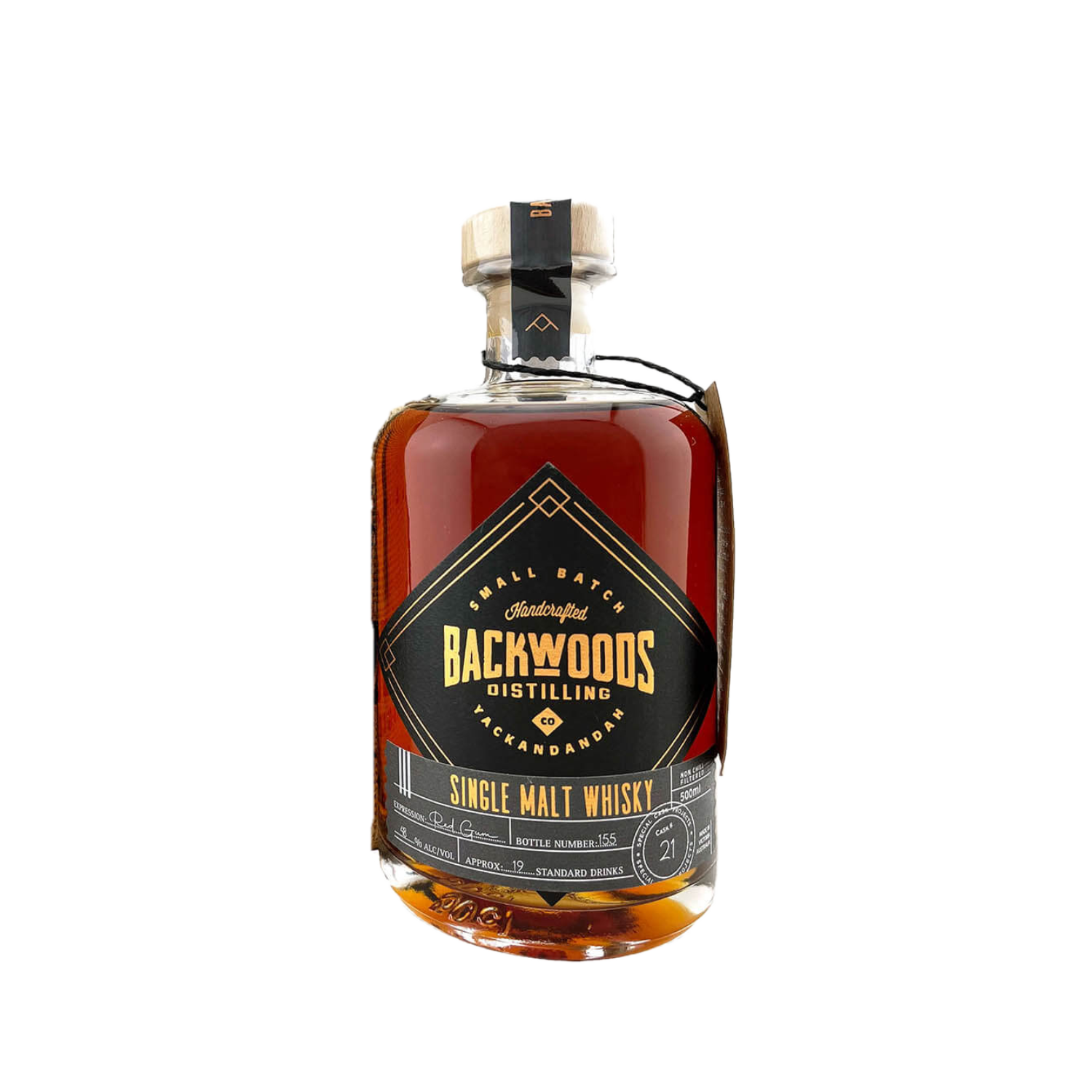 Backwoods Distilling Co. 'Single Malt Red Gum Cask 21' Various Size Samples