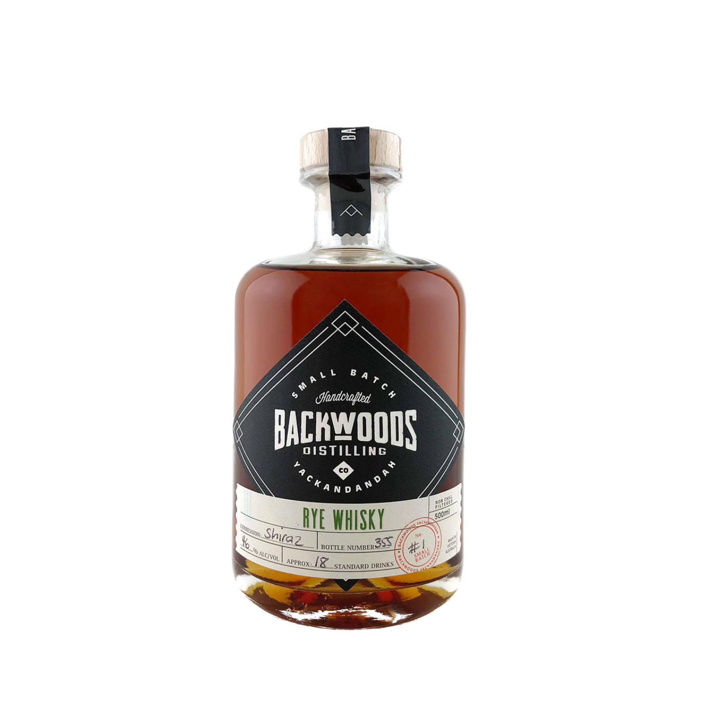 Backwoods Distilling Co. 'Rye Whisky Batch #1 Shiraz Cask' Various Size Samples