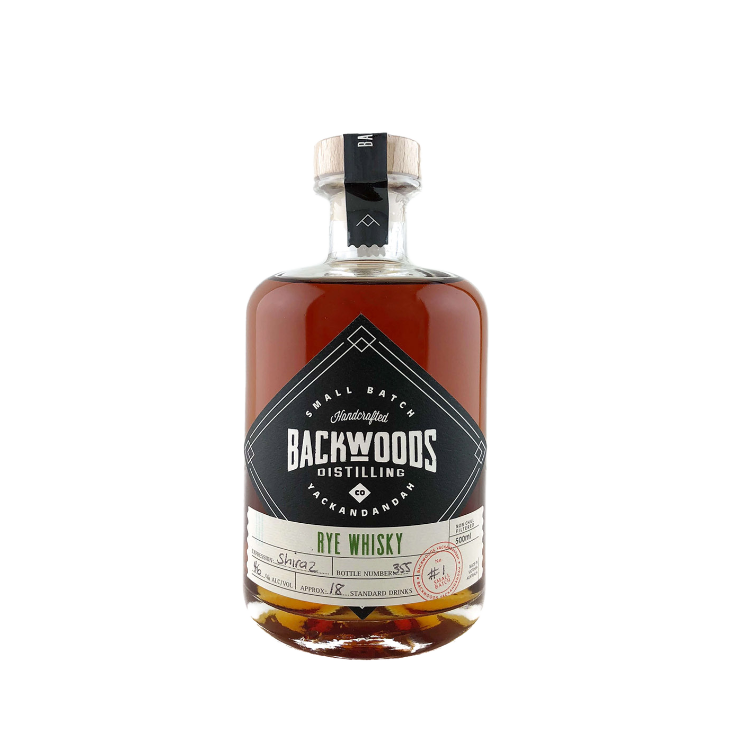 Backwoods Distilling Co. 'Rye Whisky Batch #1 Shiraz Cask' Various Size Samples